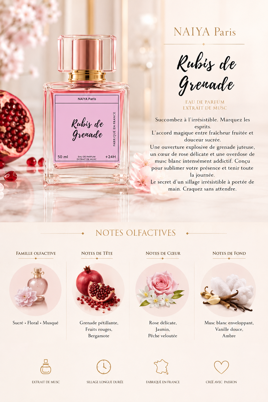 Rubis de Grenade NAIYA Paris