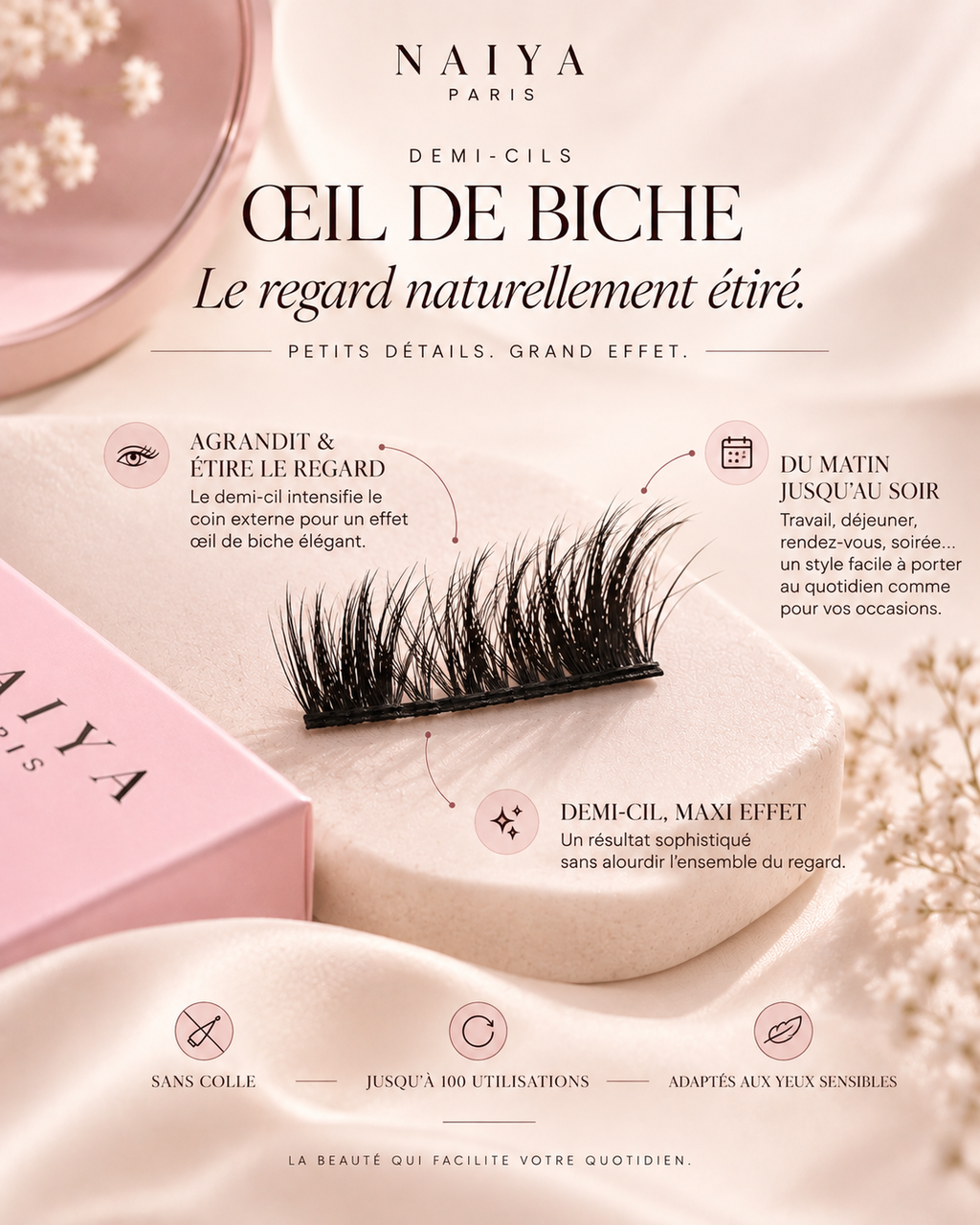 ŒIL DE BICHE | Demi cils Naiya Paris