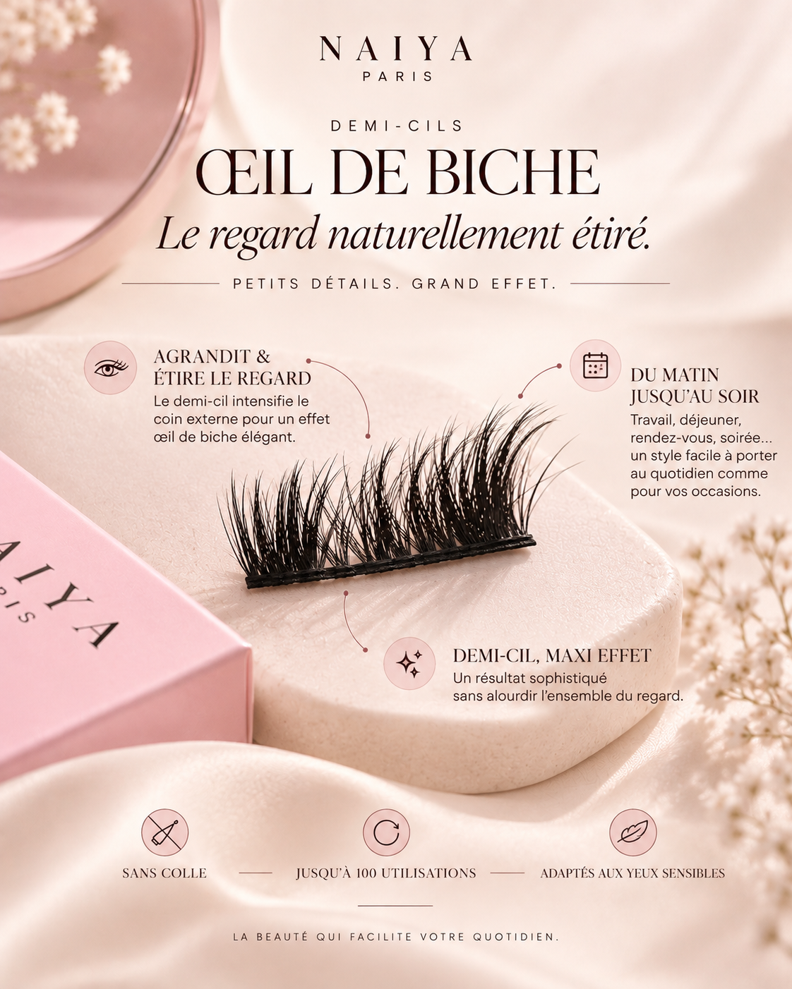 ŒIL DE BICHE | Demi cils Naiya Paris